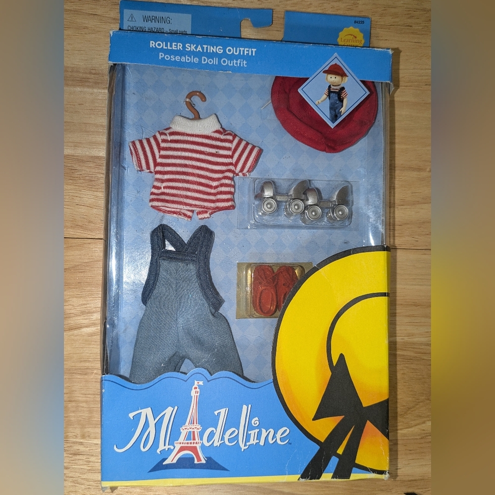 Learning Curve Toys Madeline Roller Skating Outfit, NIB, 2002, Vintage, Doll